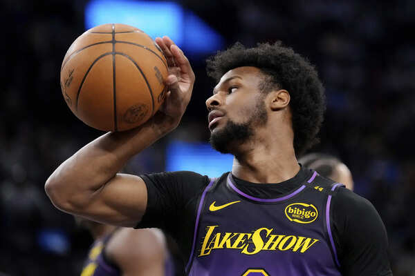 Bronny James Credits: AP Photo/Mark J. Terrill