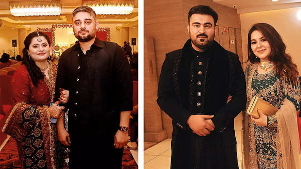 (L) Alvira Khan and Faisal Khan (R) Amaan Khan and Zara Khan