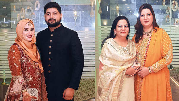 (L) Sadaf Khan and Ahad Arshad (R) Sadaf Farrykh and Samra Faiz