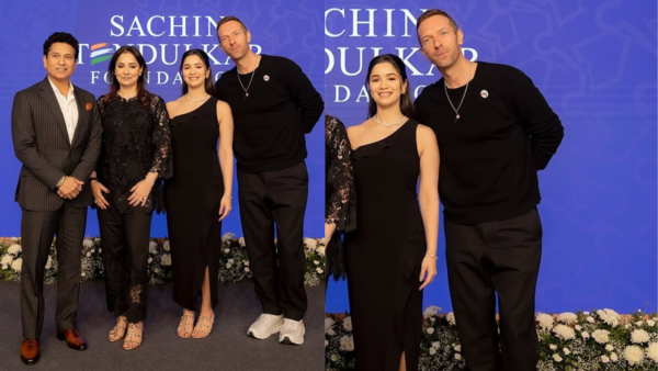Sara Tendulkar in one-shoulder black dress