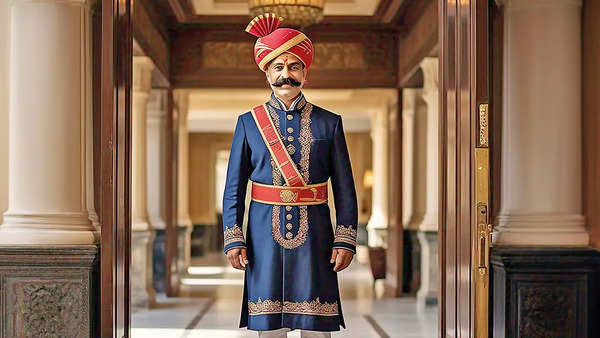 This distinguished look has been the inspiration for many male concierge and greeters in 5-star hotels that want to showcase Indian hospitality