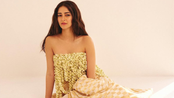 Ananya Panday's organza saree look