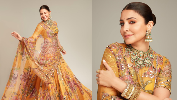 Anushka Sharma in Mahima Mahajan's lehenga set