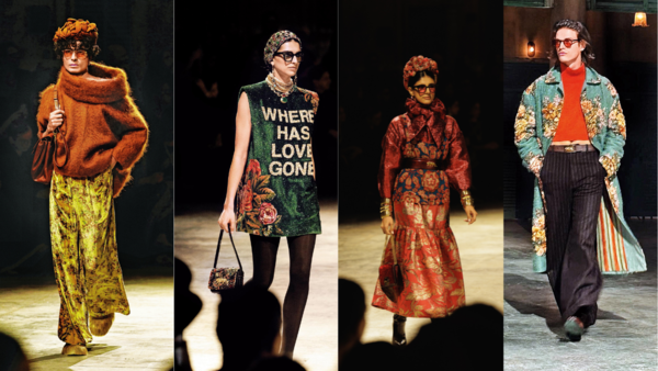Models on the runway