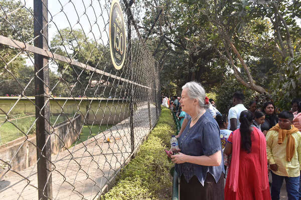 Lee Durrell, during her visit to Alipore Zoo in Kolkata