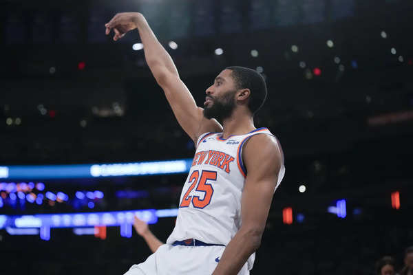 Mikal Bridges of the New York Knicks Credits: AP Photo/Seth Wenig