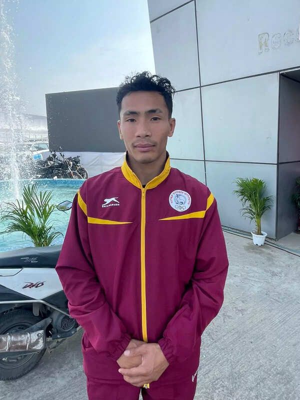 37th national games wushu gold medalist Athokpam James Meitei in Dehradun.