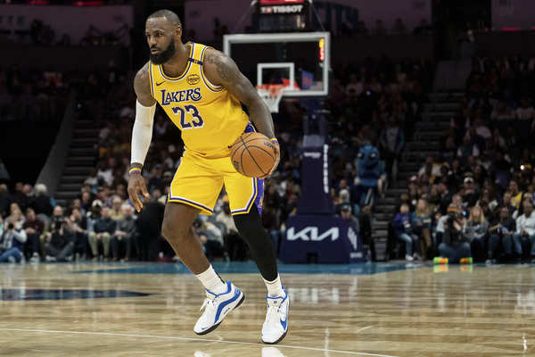 LeBron James of the Los Angeles Lakers Credits: AP Photo/Jacob Kupferman