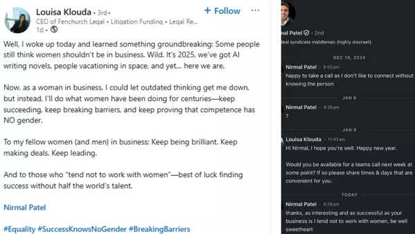 British CEO reacts to Indian-origin man’s 'tend not to work with women' comment | See viral post