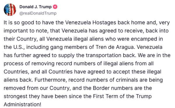 Trump post on Truth Social