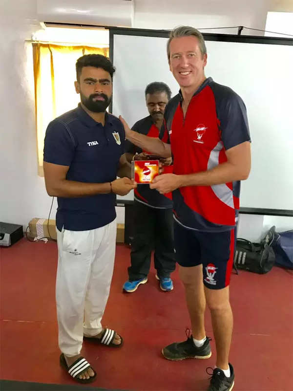 Himanshu Sangwan and Glenn McGrath