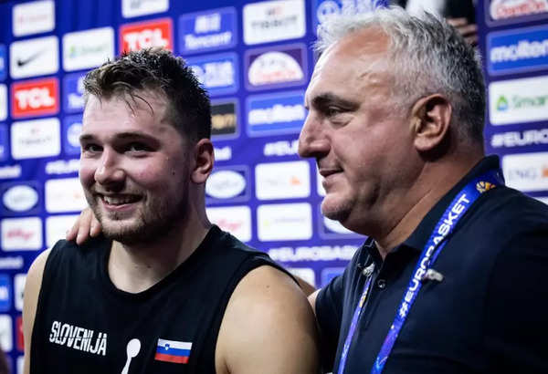 Luka Doncic with his father Sasa Doncic