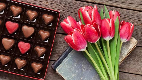 Flowers and chocolates