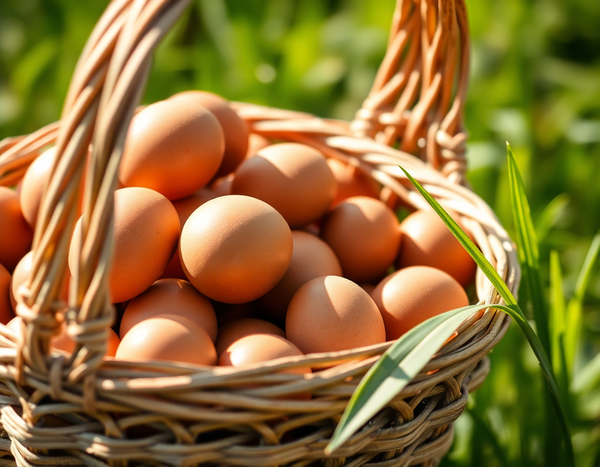 Basket of Farm Fresh Eggs