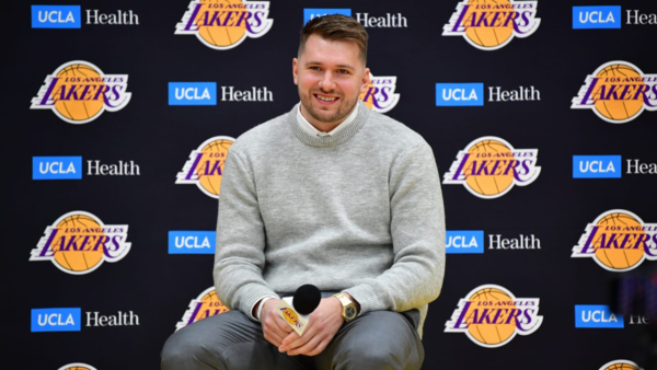 Luka Doncic of the Los Angeles Lakers