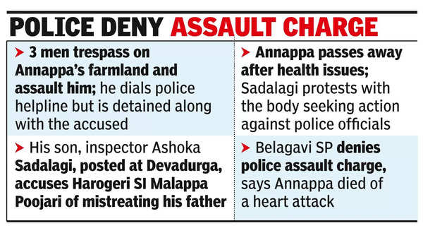 Cop stages protest with father’s body, accuses jr of harassment