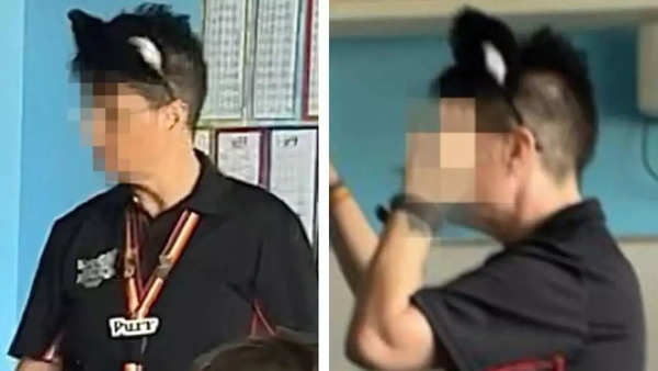 WHAT! This teacher identifies as a cat, licks her hand, and purrs at students