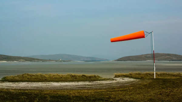 Barra Airport in Scotland, UK