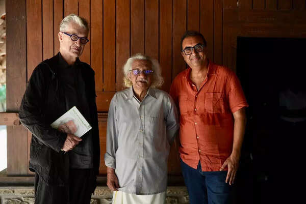 Wim Wenders with Adoor Gopalakrishnan and Shivendra Singh Dungarpur