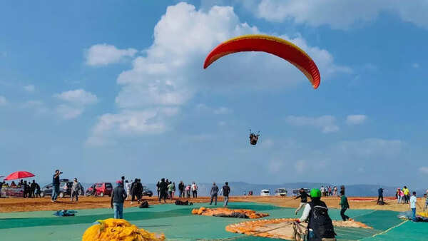 Student paraglides to examination hall