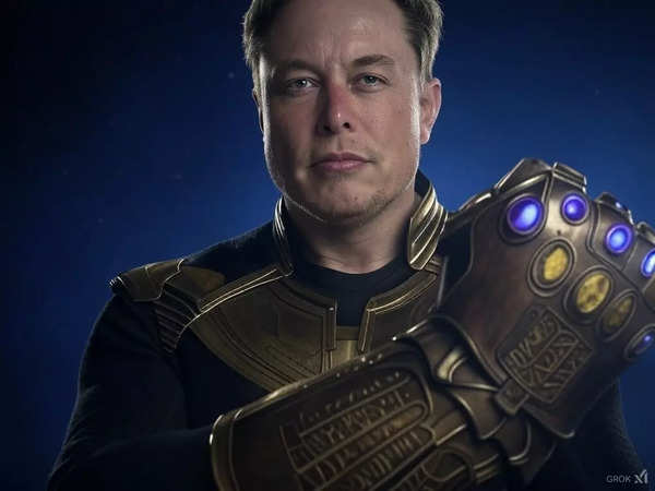 Elon Musk as Thanos (AI imaged generated by Grok)