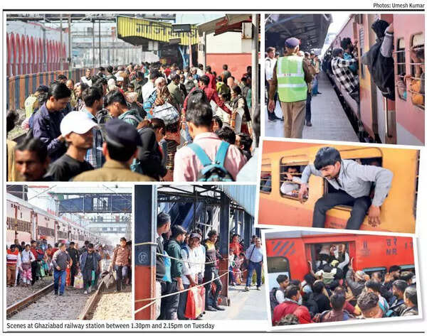 3 trains in 45 mins & a rush: How crowd and panic spread in Ghaziabad rail station