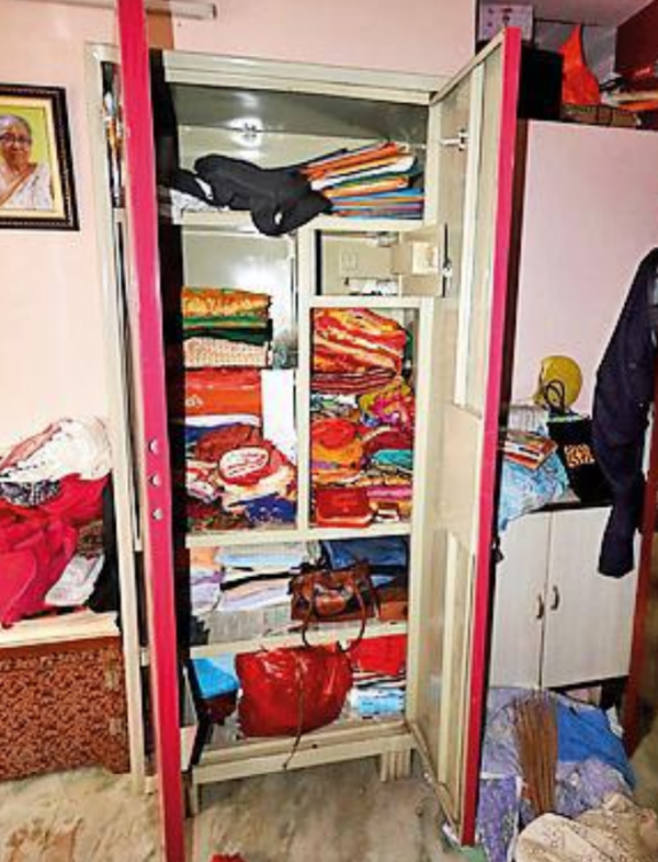 A wardrobe that was ransacked