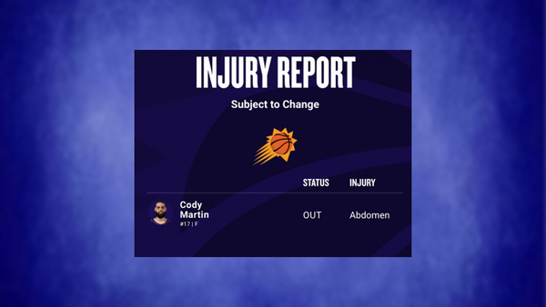 Suns injury report Feb 22