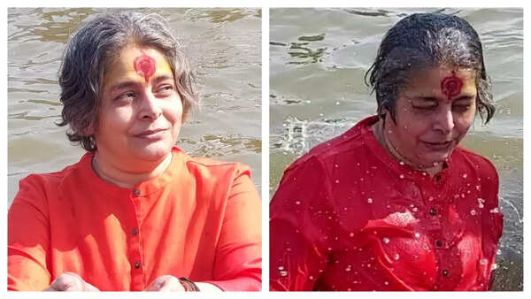 Nupur Alankar takes the holy dip