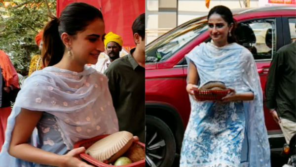 Palak Tiwari in powder blue kurta set