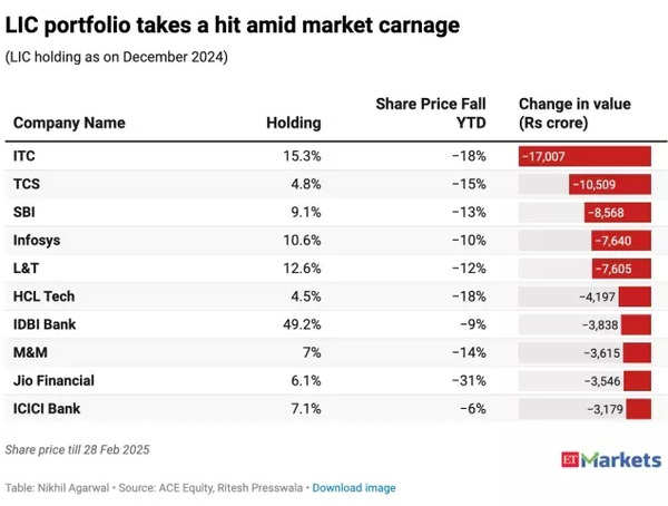 LIC Portfolio takes a hit