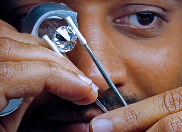 A round brilliant cut requires at least 57 precisely positioned facets