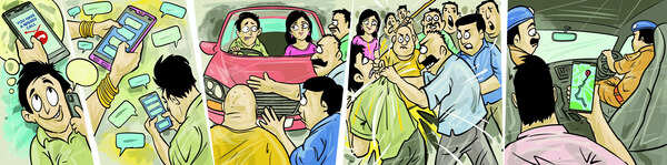 (L-R) Woman lures Mirza through missed calls, asks him out for a drive where ‘cops’ kidnap him. His friend traces his phone, rescues him