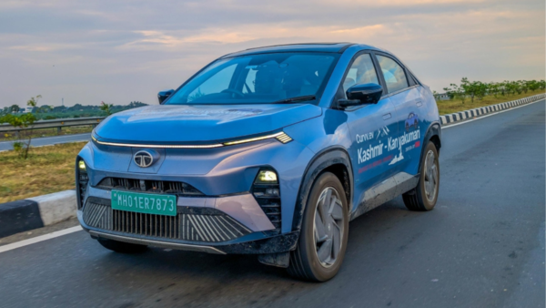 The Curvv EV is available in two battery pack options - a 45 kWh with a 502 km range and 55 kWh with 585 km