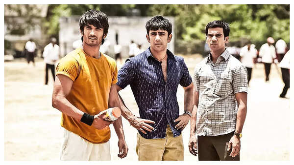 Amit with Sushant Singh Rajput and Rajkummar Rao in a still from Kai Po Che!