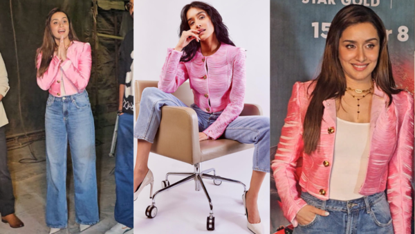 Shraddha Kapoor repeating her 2022 pink jacket