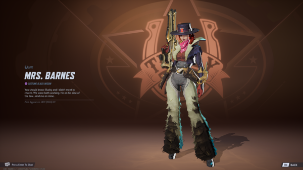 Mrs. Barnes - Black Widow Skin in Marvel Rivals