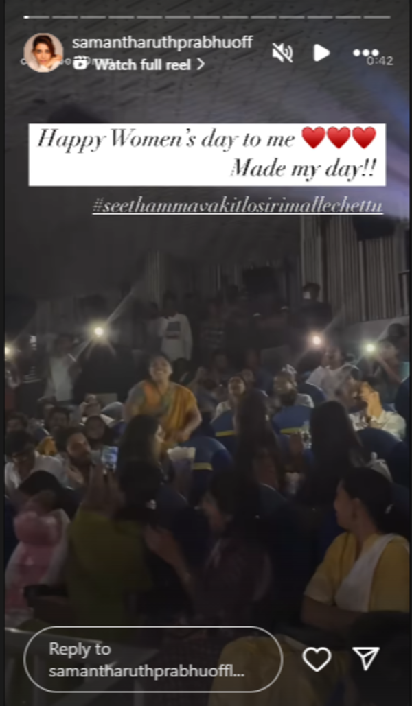 Samantha Ruth Prabhu Instagram story