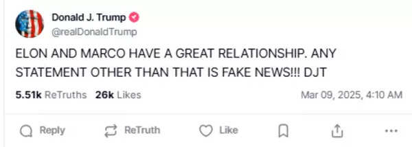 Trump's post on Truth Social