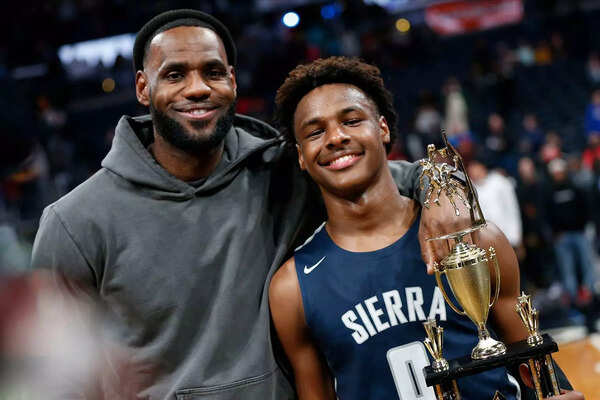 LeBron James and his son Bronny James