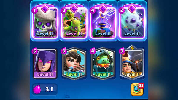 No. 5 deck in Evolutions Mayhem event in Clash Royale