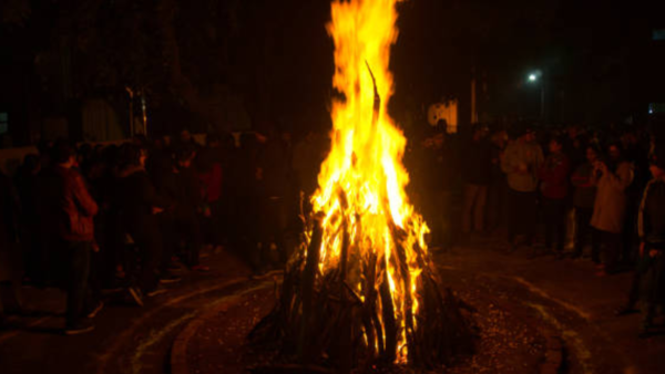 Holika Dahan bonfire