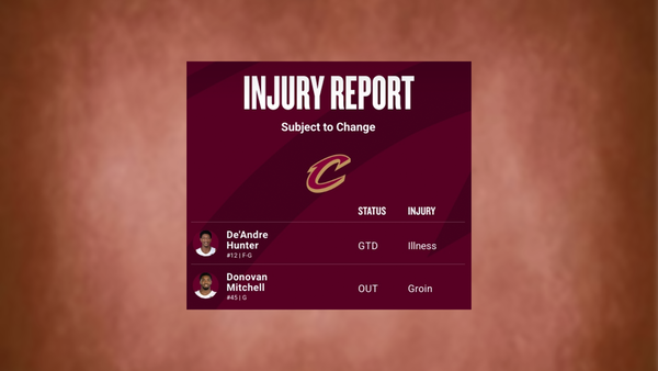Cavaliers injury report March 14