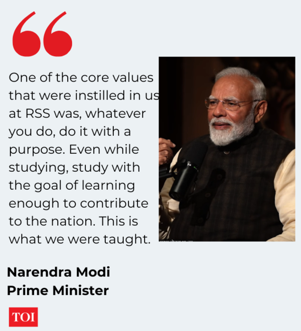 PM Modi on RSS