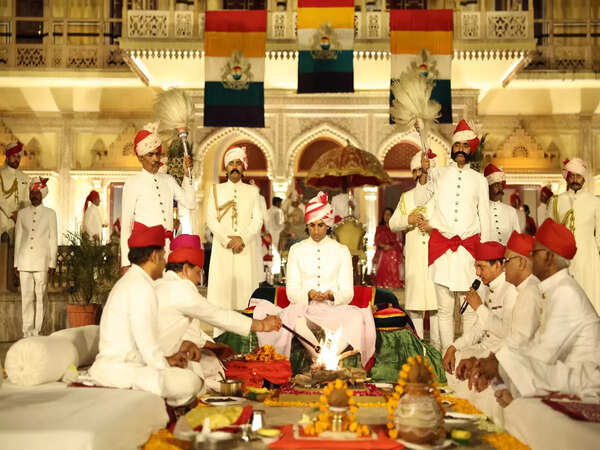 Erstwhile Jaipur royal Padmanabh Singh at the hawan and puja ceremony
