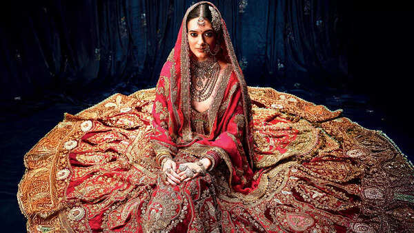 'Designers are keen to create layers and texture, and like to add richness to ensembles, and that comes from using more than one kind of zardozi like zari, dabka, sheesha, marodi and kundan styles' (Pic: @rimpleandarpreet)