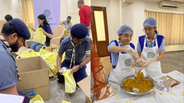 Ismaili CIVIC volunteers distributed 1,200 food packets to those in need across Hyderabad and Secunderabad during Ramadan