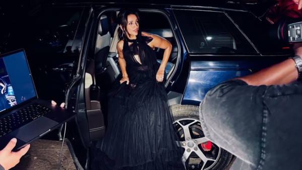 Tripti Dimri in black cut-out dress