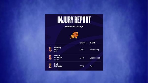 Suns injury report March 24
