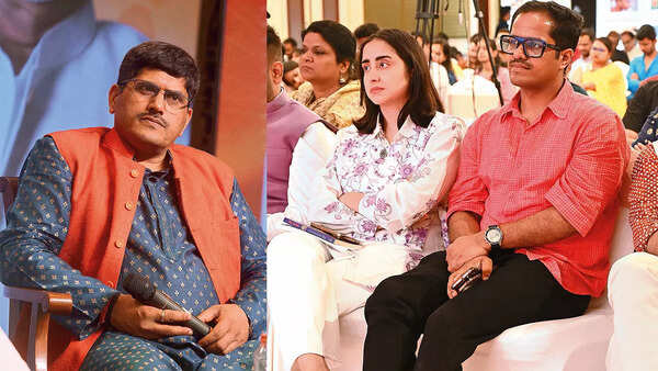 (L) Brijesh Singh (R) Charu Chandwani and Pulkit Garg